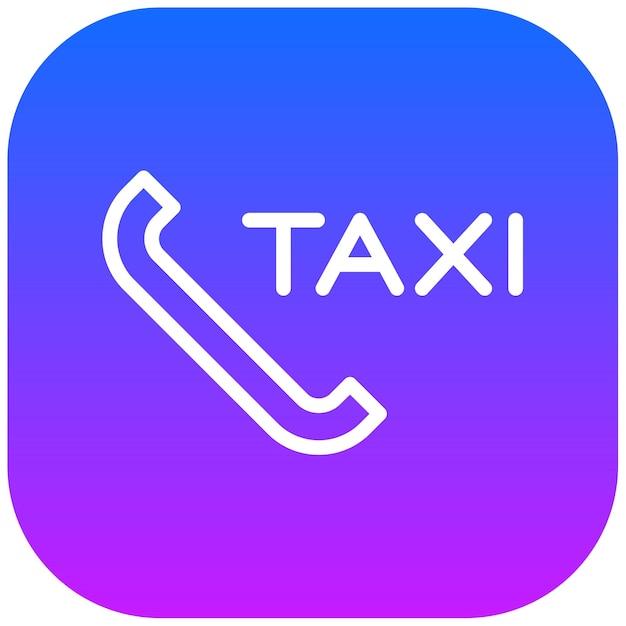 Ilustración del vector de llamadas de taxi
