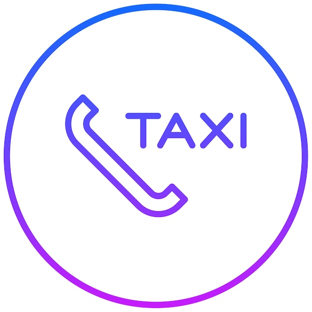 Ilustración del vector de llamadas de taxi