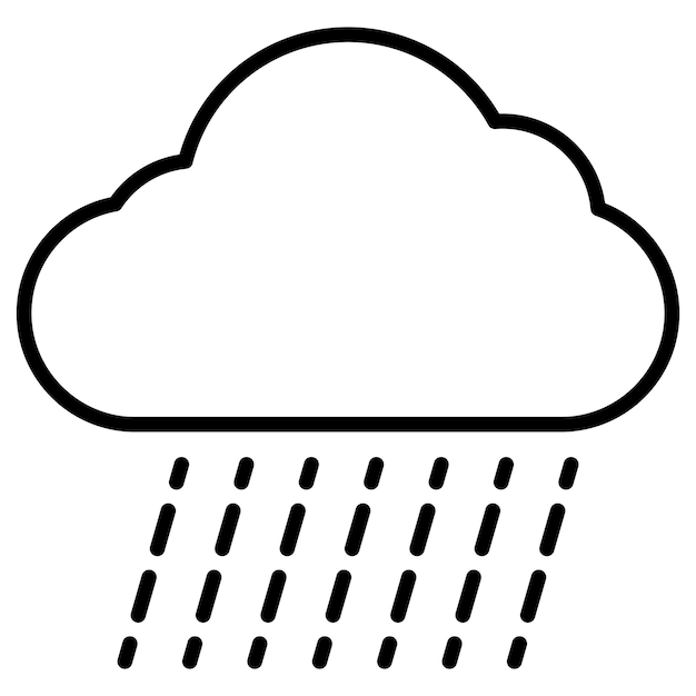 Ilustración del vector de la lluvia pesada