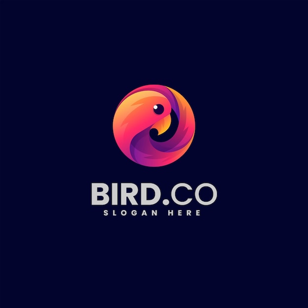 Ilustración Vector Logo Águila Estilo Colorido Degradado
