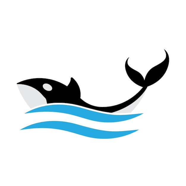 Ilustración de vector de logo de orca orca