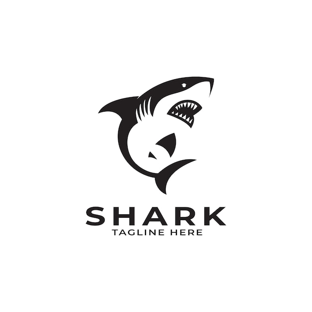 Ilustración de vector de logo de tiburón