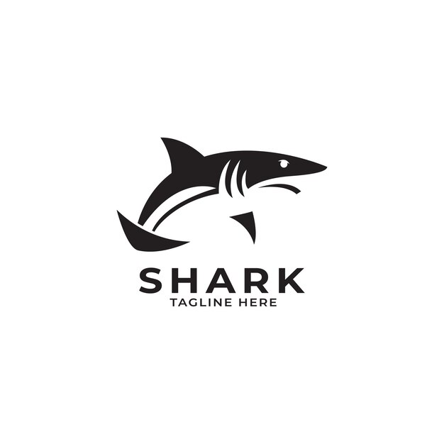 Ilustración de vector de logo de tiburón