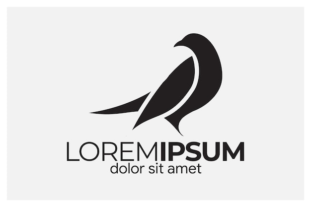 Ilustración de vector de logotipo abstracto de águila negra