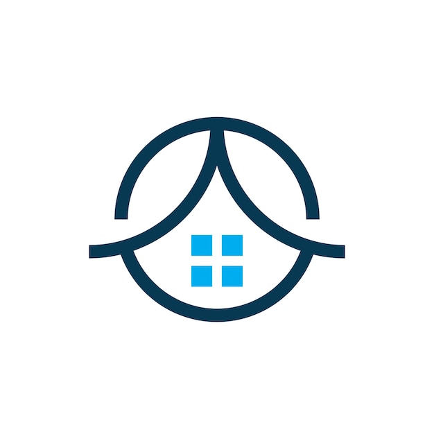 Ilustración de vector de logotipo de casa y apartamento