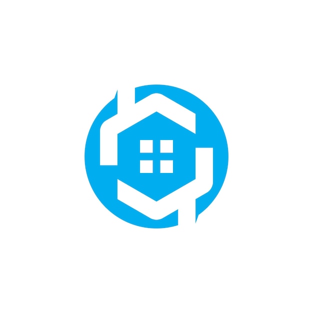 Ilustración de vector de logotipo de casa y apartamento