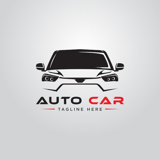 Ilustración de Vector de logotipo de coche de líneas abstractas