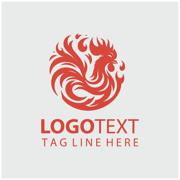 Ilustración de vector de logotipo de gallo