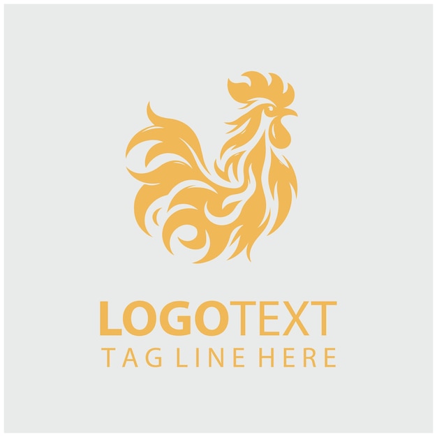 Ilustración de vector de logotipo de gallo
