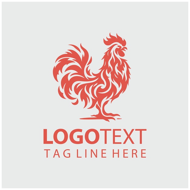 Ilustración de vector de logotipo de gallo