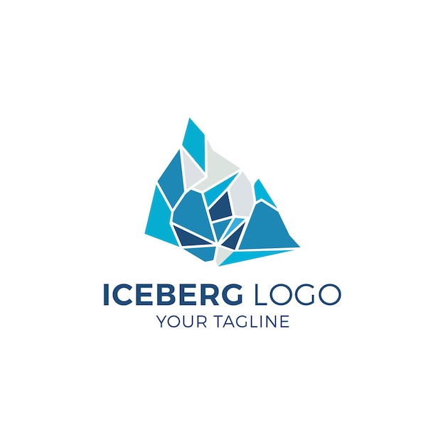 Ilustración de vector de logotipo de iceberg