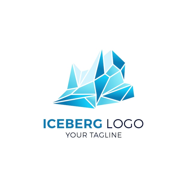 Ilustración de vector de logotipo de iceberg