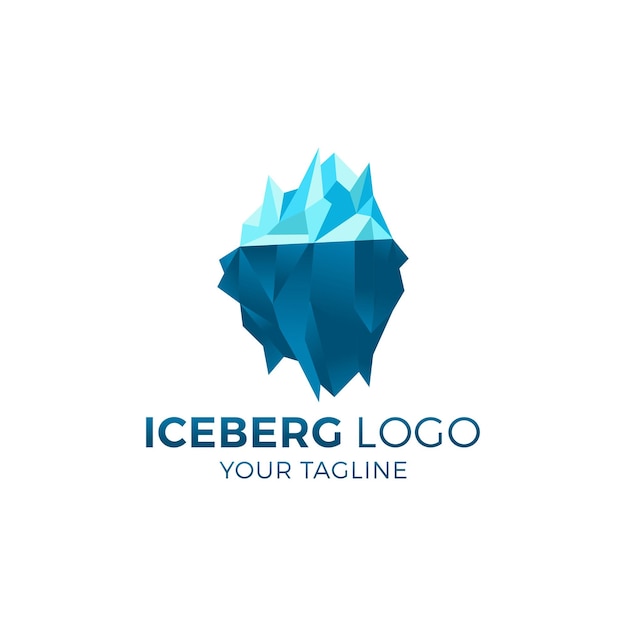 Ilustración de vector de logotipo de iceberg