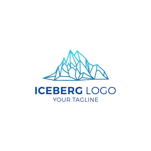 Ilustración de vector de logotipo de iceberg