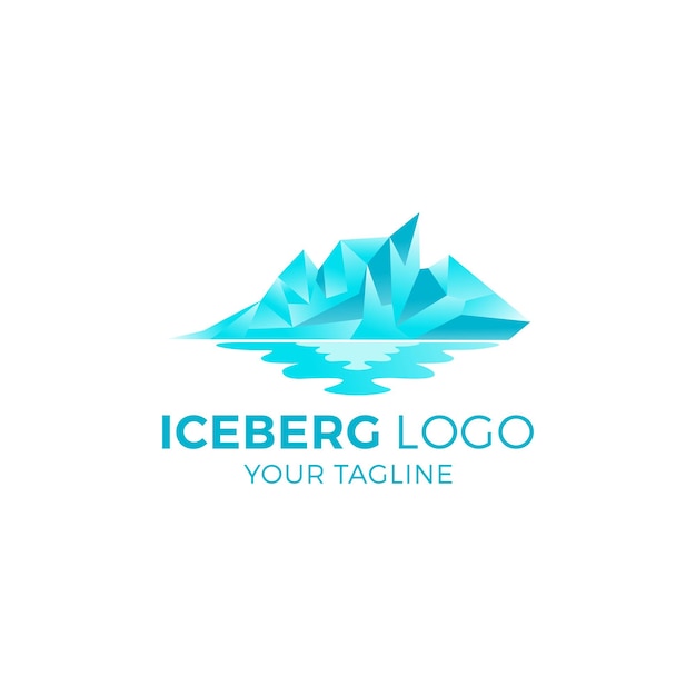 Ilustración de vector de logotipo de iceberg