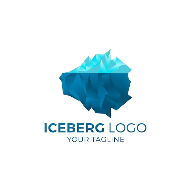 Ilustración de vector de logotipo de iceberg