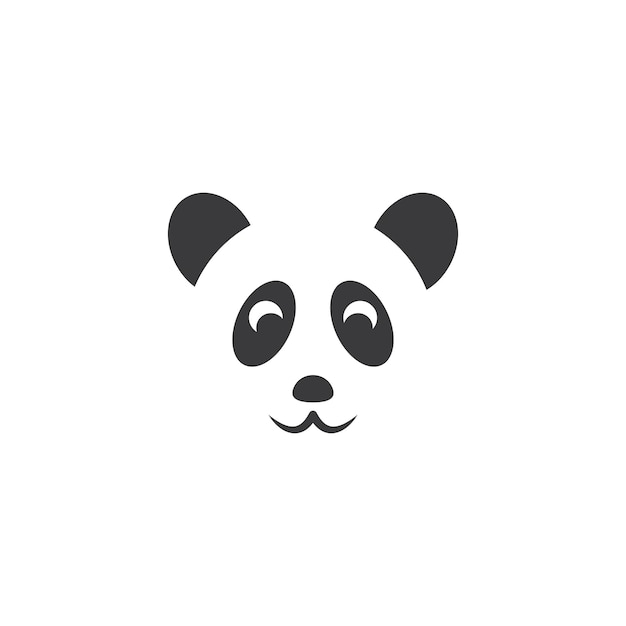 Ilustración de vector de logotipo de icono de panda