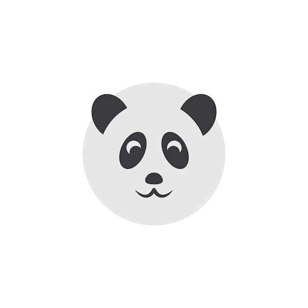 Ilustración de vector de logotipo de icono de panda