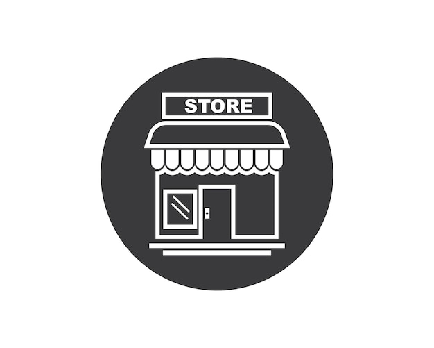 Ilustración de vector de logotipo de icono de tienda