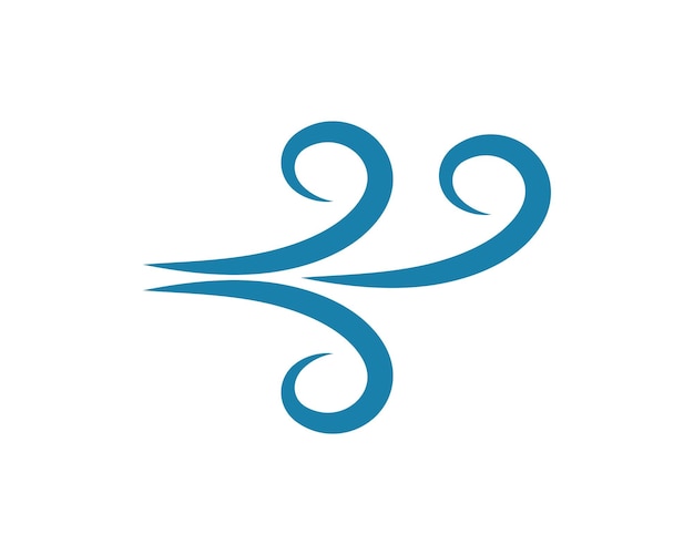 Ilustración de vector de logotipo de icono de viento