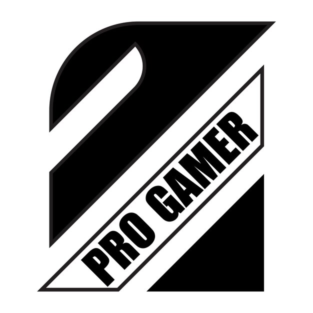 Ilustración de vector de logotipo de juego, logotipo de juego de consola, logotipo de juego E-sport, logotipo de etiqueta de jugador.
