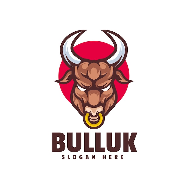 Ilustración de Vector Logotipo de la mascota del toro