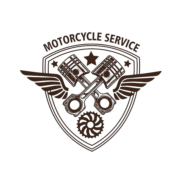 Vector ilustración de vector de logotipo de motor de motocicleta