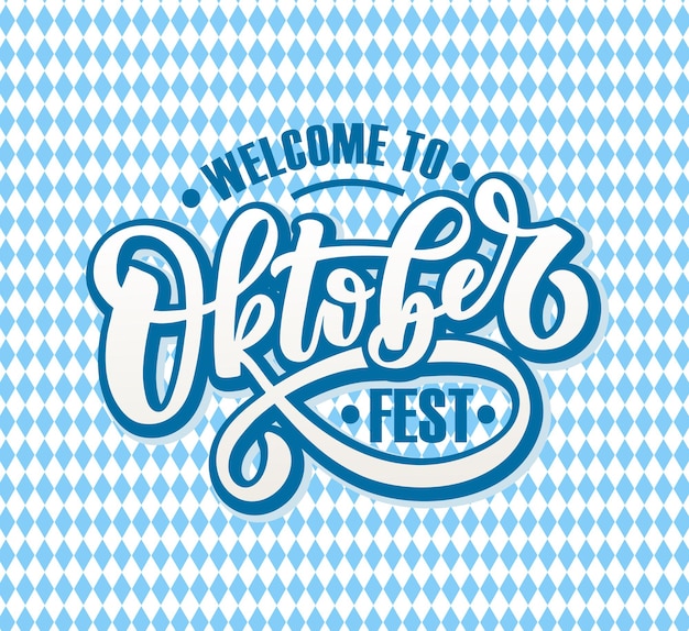 Ilustración de vector de logotipo de Oktoberfest Celebración del festival Fondo texturizado Feliz Oktoberfest