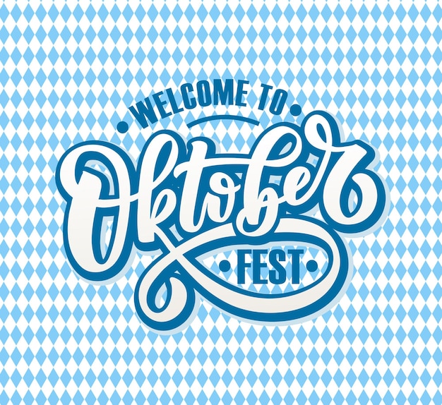 Ilustración de vector de logotipo de oktoberfest celebración del festival fondo texturizado feliz oktoberfest