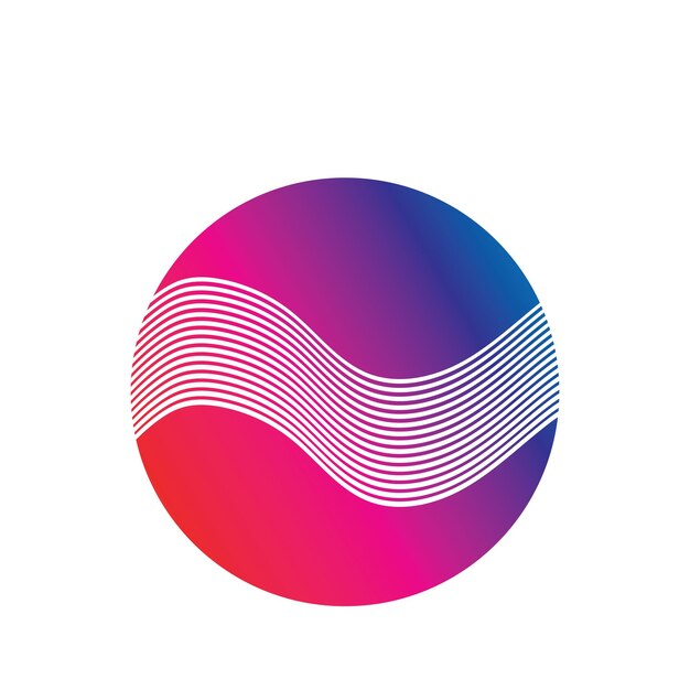 Ilustración de vector de logotipo de ondas de sonido