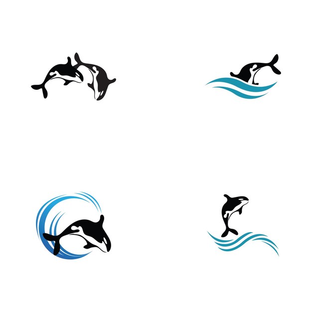 Ilustración de vector de logotipo de orca en diseño de moda
