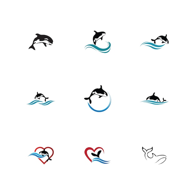 Ilustración de vector de logotipo de orca en diseño de moda