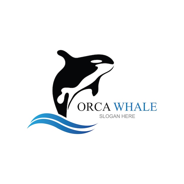 Ilustración de vector de logotipo de orca en diseño de moda