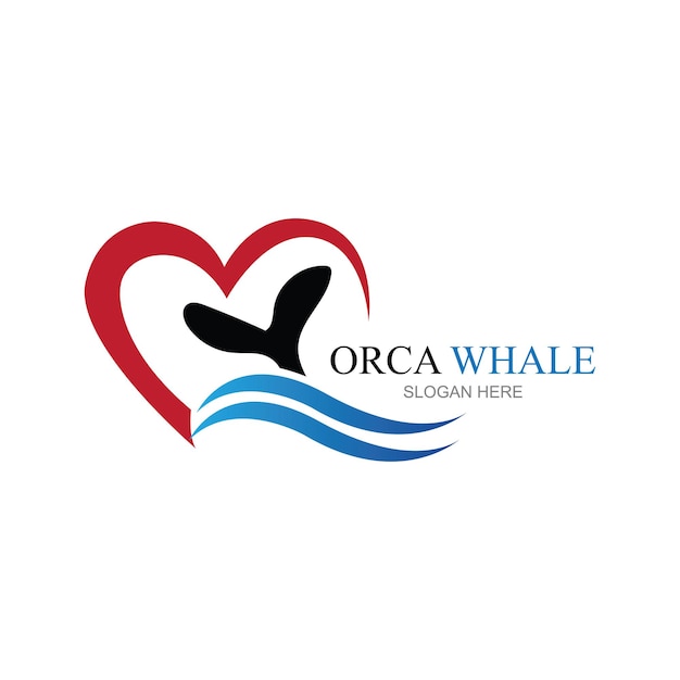 Ilustración de vector de logotipo de orca en diseño de moda