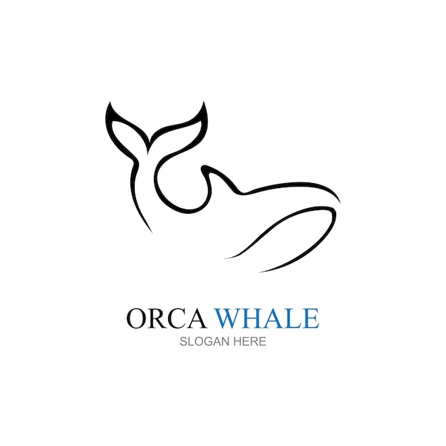 Ilustración de vector de logotipo de orca en diseño de moda