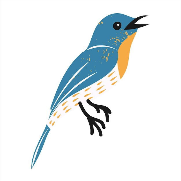 Ilustración de vector de logotipo de pájaro dibujado a mano