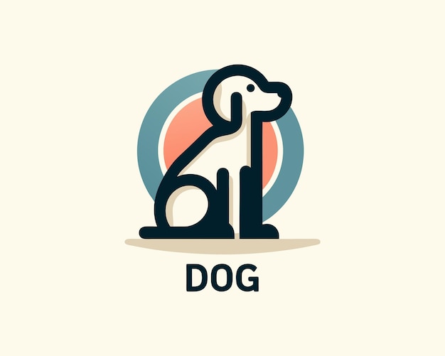 Ilustración de vector de logotipo de perro