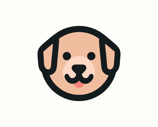 Ilustración de vector de logotipo de perro
