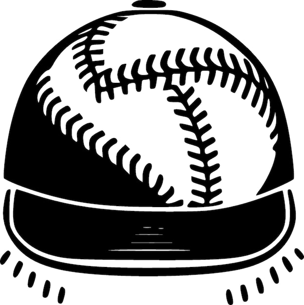 Vector ilustración de vector de logotipo plano y minimalista de béisbol