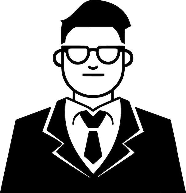 Ilustración de Vector de logotipo plano y minimalista de profesor