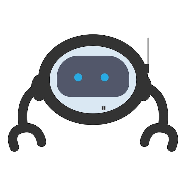 Ilustración de vector de logotipo de robot