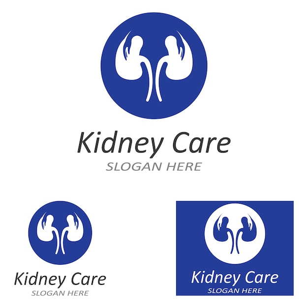 Ilustración de vector de logotipo de salud renal