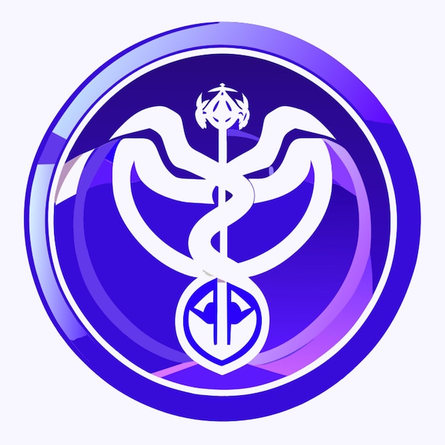 Vector ilustración de vector de logotipo de serpiente médica