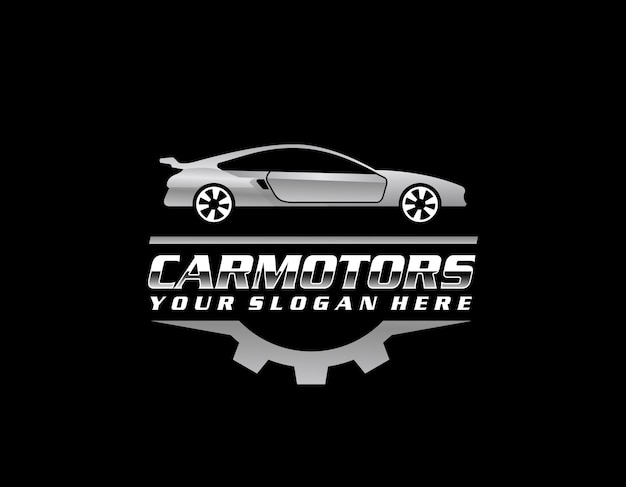 Ilustración de vector de logotipo de servicio de coche de reparación de automóviles