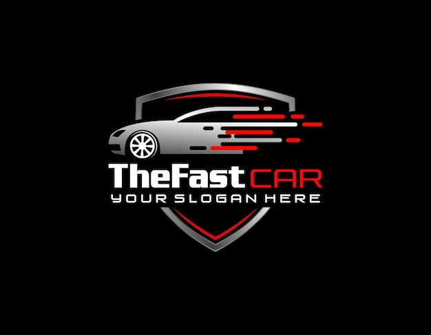 Ilustración de vector de logotipo de servicio de coche de reparación de automóviles