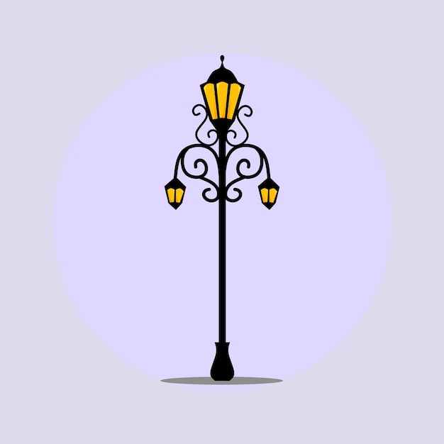 Ilustración de Vector de luces de ciudad vintage