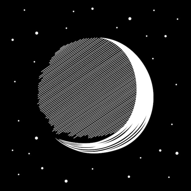 Vector ilustración de vector de luna