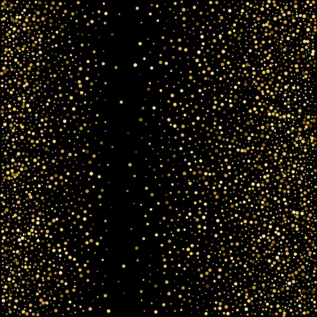 Ilustración de vector de lunares de fondo de oro brillo