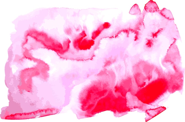 Ilustración de vector de mancha de tinta de acuarela de mezcla rosa y roja