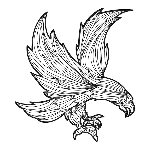 Ilustración de vector de mandala de águila